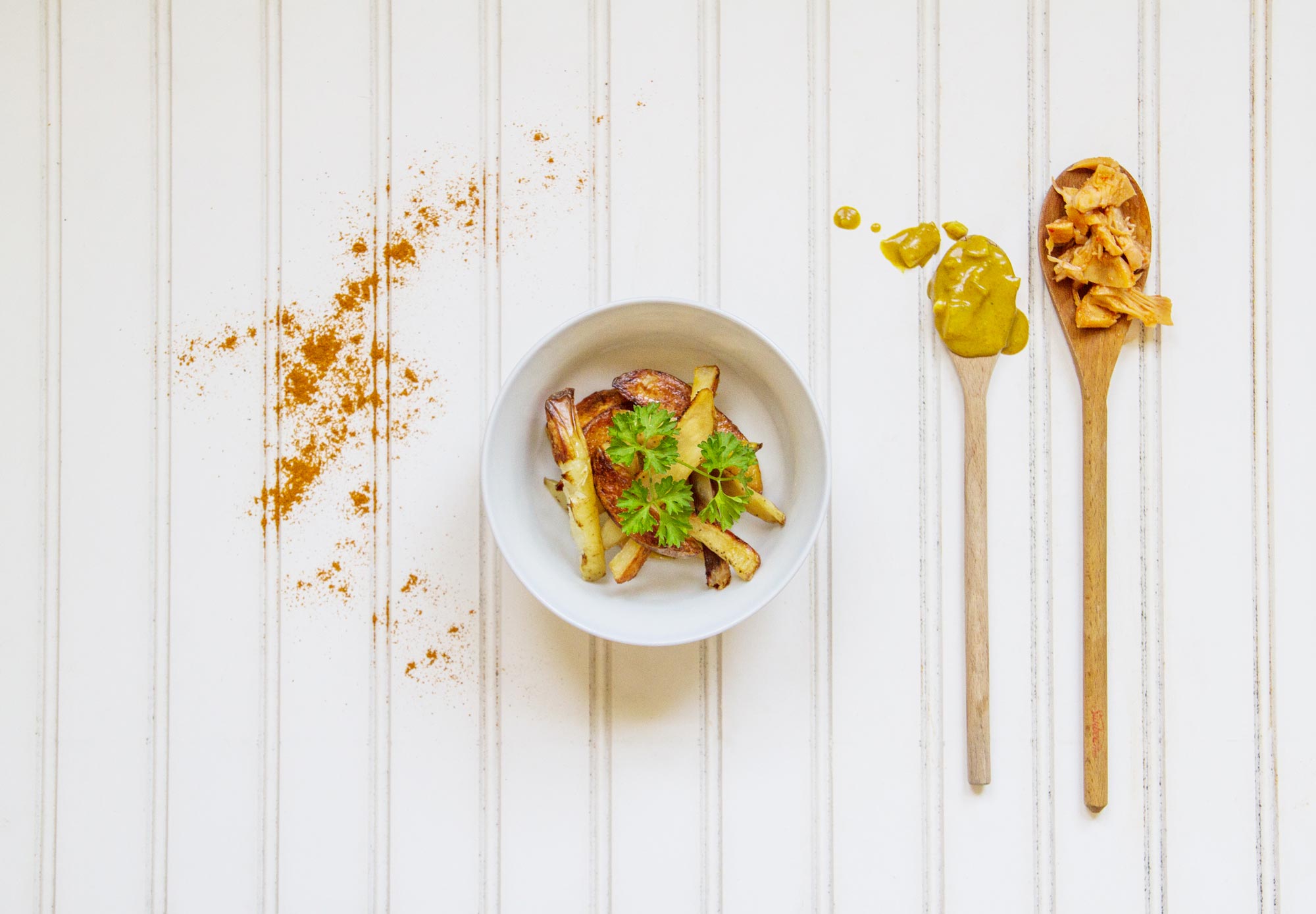 Chili Lime Jackfruit Curry Fries