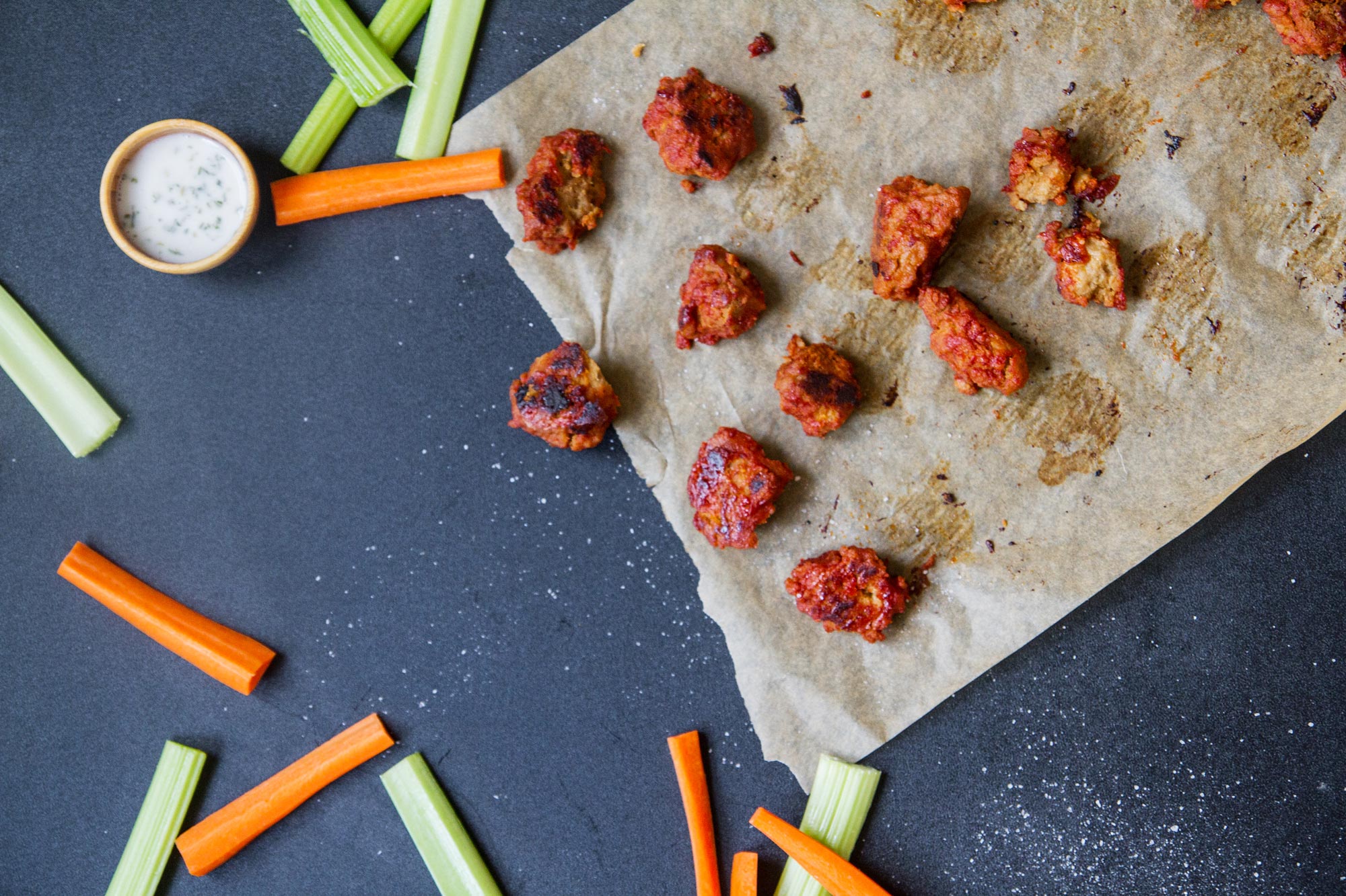 Baked Buffalo Seitan Wings