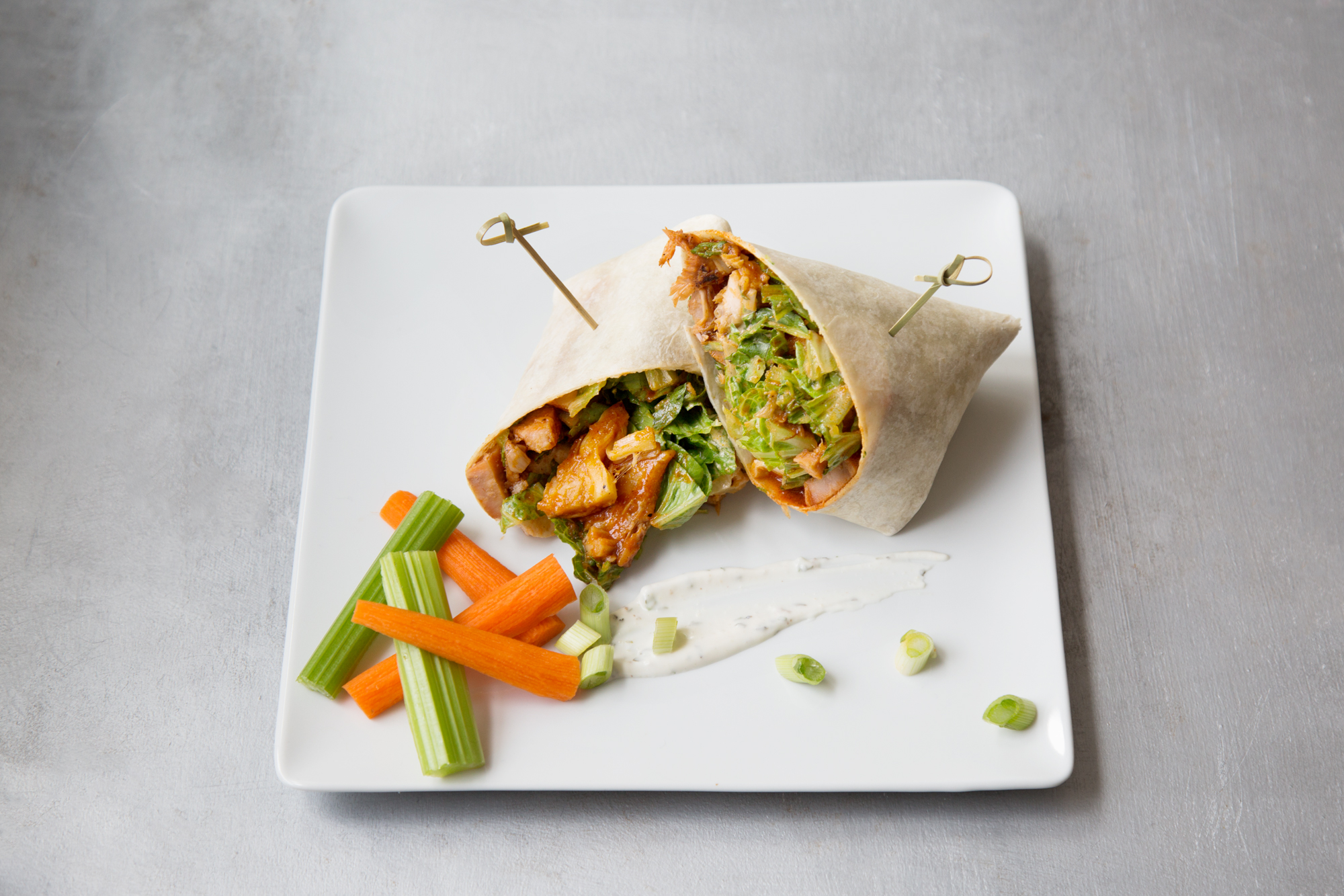 Jackfruit Buffalo Ranch Wrap